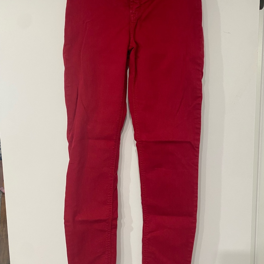 Refuge Red Skinny Jeans Full-Length